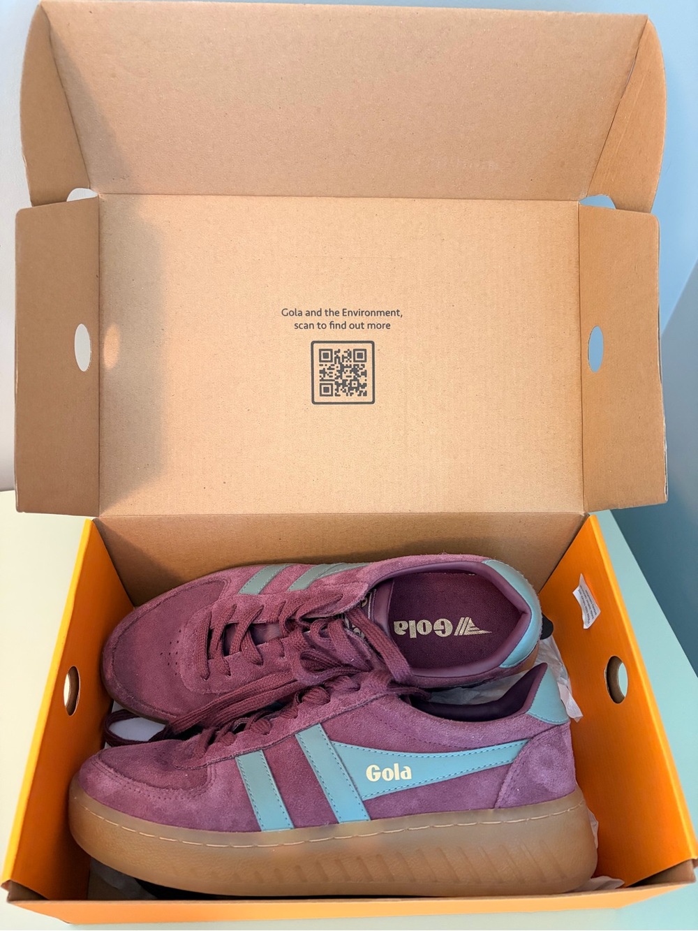 GOLA Classic Women’s GRANDSLAM SUEDE • windsor wine/green mist/gum